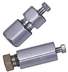 Analytical HPLC microbore column end fittings